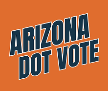 Arizona Dot Vote Logo for Secretary of State Adrian Fontes